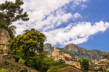 İtalya 'nın Amalfi kıyısındaki Positano şehrinde. Yüksek kalite fotoğraf