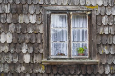 Şili 'deki Puerto Varas' ın teneke dükkanı. Yüksek kalite fotoğraf