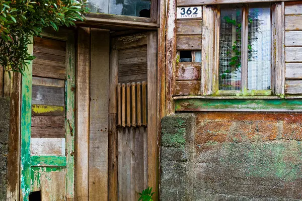Şili 'deki Puerto Varas' ın teneke dükkanı. Yüksek kalite fotoğraf