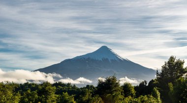 Petrohue Nehri Şili Andean Geçidi. Yüksek kalite fotoğraf