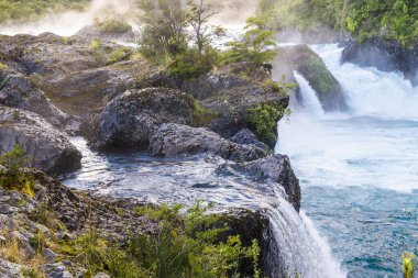 Petrohue Nehri Şili Andean Geçidi. Yüksek kalite fotoğraf