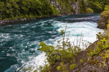 Petrohue Nehri Şili Andean Geçidi. Yüksek kalite fotoğraf