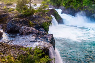 Petrohue Nehri Şili Andean Geçidi. Yüksek kalite fotoğraf