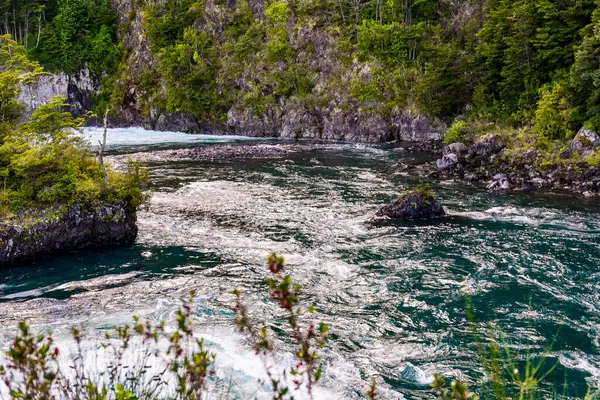 Petrohue Nehri Şili Andean Geçidi. Yüksek kalite fotoğraf