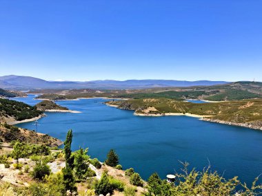 Atazar Reservoir, Cerca Patones, Madrid, Spain. High quality photo clipart