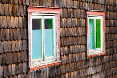 Şili 'deki Puerto Varas' ın teneke dükkanı. Yüksek kalite fotoğraf