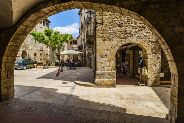 Besalu Egy Város Garrotxa Régióban Girona Katalónia Spanyolország Kiváló Minőségű — Stock Fotó