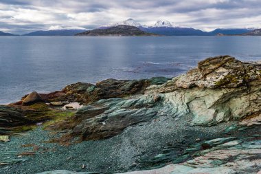 Bahia Ensenada Zaratiegui, Tierra del Fuego Ulusal Parkı, Patagonya, Arjantin. Yüksek kalite fotoğraf