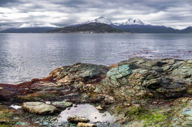 Bahia Ensenada Zaratiegui, Tierra del Fuego Ulusal Parkı, Patagonya, Arjantin. Yüksek kalite fotoğraf