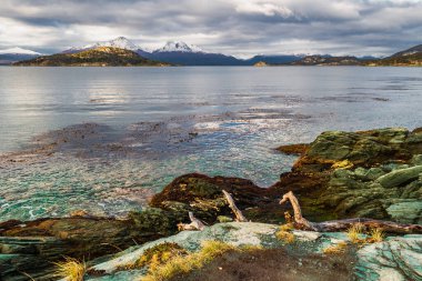 Bahia Ensenada Zaratiegui, Tierra del Fuego Ulusal Parkı, Patagonya, Arjantin. Yüksek kalite fotoğraf