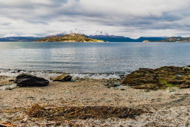 Bahia Ensenada Zaratiegui, Tierra del Fuego Ulusal Parkı, Patagonya, Arjantin. Yüksek kalite fotoğraf
