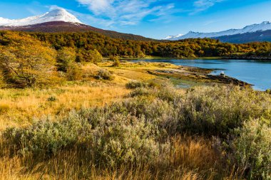 Bahia Ensenada Zaratiegui, Tierra del Fuego Ulusal Parkı, Patagonya, Arjantin. Yüksek kalite fotoğraf