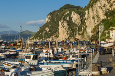 Muhteşem Capri Adası, Alamfi Sahili, Napoli Körfezi, İtalya. Yüksek kalite fotoğraf