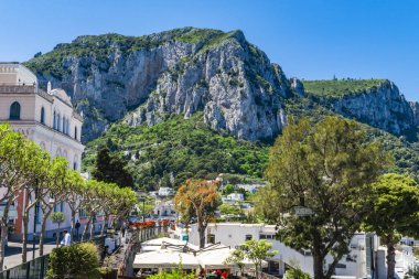 Muhteşem Capri Adası, Alamfi Sahili, Napoli Körfezi, İtalya. Yüksek kalite fotoğraf