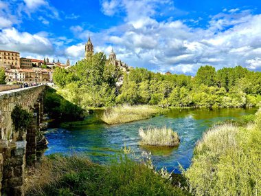 İspanya 'nın şaşırtıcı şehri Salamanca. Yüksek kalite fotoğraf