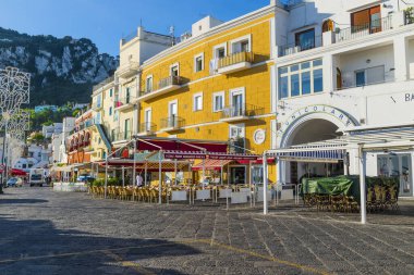 Muhteşem Capri Adası, Alamfi Sahili, Napoli Körfezi, İtalya. Yüksek kalite fotoğraf