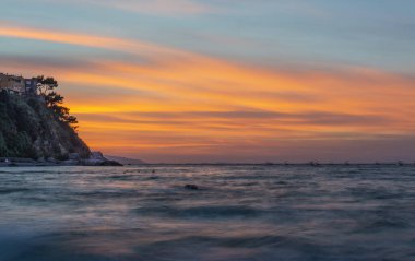 Muhteşem Capri Adası, Alamfi Sahili, Napoli Körfezi, İtalya. Yüksek kalite fotoğraf