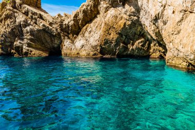 Muhteşem Capri Adası, Alamfi Sahili, Napoli Körfezi, İtalya. Yüksek kalite fotoğraf