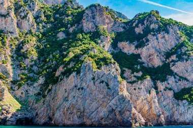 Muhteşem Capri Adası, Alamfi Sahili, Napoli Körfezi, İtalya. Yüksek kalite fotoğraf