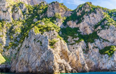 Muhteşem Capri Adası, Alamfi Sahili, Napoli Körfezi, İtalya. Yüksek kalite fotoğraf