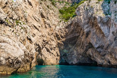 Muhteşem Capri Adası, Alamfi Sahili, Napoli Körfezi, İtalya. Yüksek kalite fotoğraf