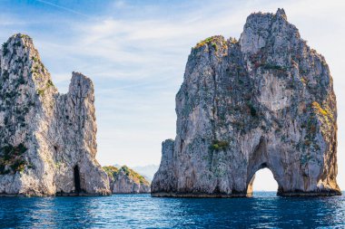 Muhteşem Capri Adası, Alamfi Sahili, Napoli Körfezi, İtalya. Yüksek kalite fotoğraf