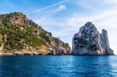 Muhteşem Capri Adası, Alamfi Sahili, Napoli Körfezi, İtalya. Yüksek kalite fotoğraf