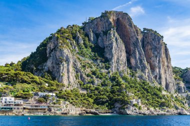 Muhteşem Capri Adası, Alamfi Sahili, Napoli Körfezi, İtalya. Yüksek kalite fotoğraf