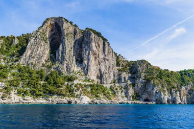 Muhteşem Capri Adası, Alamfi Sahili, Napoli Körfezi, İtalya. Yüksek kalite fotoğraf