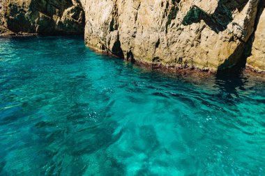 Muhteşem Capri Adası, Alamfi Sahili, Napoli Körfezi, İtalya. Yüksek kalite fotoğraf