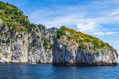 Muhteşem Capri Adası, Alamfi Sahili, Napoli Körfezi, İtalya. Yüksek kalite fotoğraf
