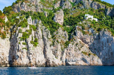 Muhteşem Capri Adası, Alamfi Sahili, Napoli Körfezi, İtalya. Yüksek kalite fotoğraf