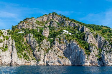 Muhteşem Capri Adası, Alamfi Sahili, Napoli Körfezi, İtalya. Yüksek kalite fotoğraf