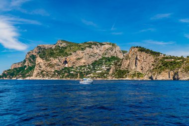 Muhteşem Capri Adası, Alamfi Sahili, Napoli Körfezi, İtalya. Yüksek kalite fotoğraf