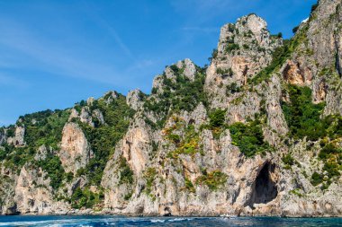 Muhteşem Capri Adası, Alamfi Sahili, Napoli Körfezi, İtalya. Yüksek kalite fotoğraf