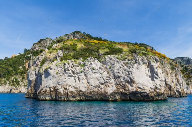 Muhteşem Capri Adası, Alamfi Sahili, Napoli Körfezi, İtalya. Yüksek kalite fotoğraf