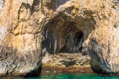 Muhteşem Capri Adası, Alamfi Sahili, Napoli Körfezi, İtalya. Yüksek kalite fotoğraf