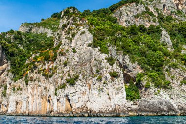 Muhteşem Capri Adası, Alamfi Sahili, Napoli Körfezi, İtalya. Yüksek kalite fotoğraf