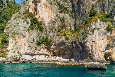 Muhteşem Capri Adası, Alamfi Sahili, Napoli Körfezi, İtalya. Yüksek kalite fotoğraf