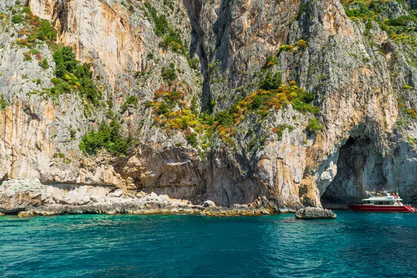 Muhteşem Capri Adası, Alamfi Sahili, Napoli Körfezi, İtalya. Yüksek kalite fotoğraf