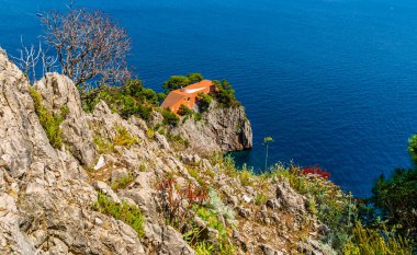 Muhteşem Capri Adası, Alamfi Sahili, Napoli Körfezi, İtalya. Yüksek kalite fotoğraf