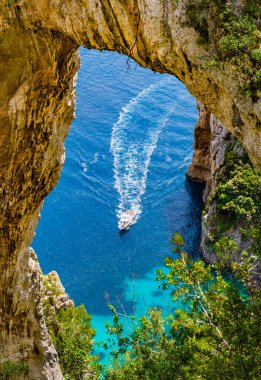 Muhteşem Capri Adası, Alamfi Sahili, Napoli Körfezi, İtalya. Yüksek kalite fotoğraf