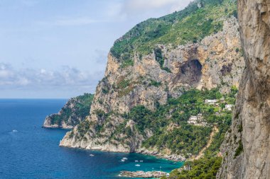 Muhteşem Capri Adası, Alamfi Sahili, Napoli Körfezi, İtalya. Yüksek kalite fotoğraf