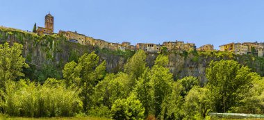 Castellfollit de la Roca, comarca de La Garrocha, Gerona, Katalonya, İspanya. Yüksek kalite fotoğraf