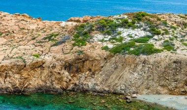 Calas de Sa Tuna y Aiguafreda, Begur, Katalonya, İspanya. Yüksek kalite fotoğraf