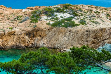 Calas de Sa Tuna y Aiguafreda, Begur, Katalonya, İspanya. Yüksek kalite fotoğraf