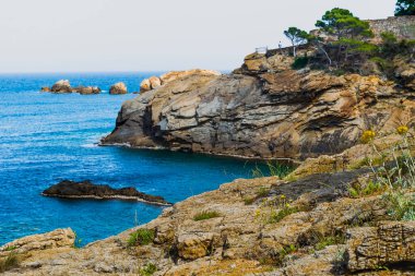 Calas de Aguafreda y Sa Tuna, Begur, Katalonya, İspanya. Yüksek kalite fotoğraf