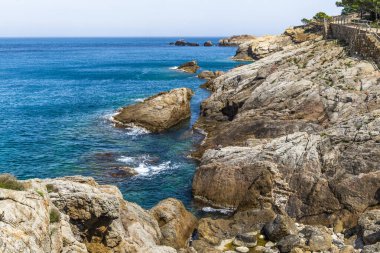 Calas de Aguafreda y Sa Tuna, Begur, Katalonya, İspanya. Yüksek kalite fotoğraf