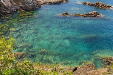 Calas de Aguafreda y Sa Tuna, Begur, Katalonya, İspanya. Yüksek kalite fotoğraf