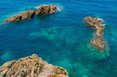 Calas de Aguafreda y Sa Tuna, Begur, Katalonya, İspanya. Yüksek kalite fotoğraf